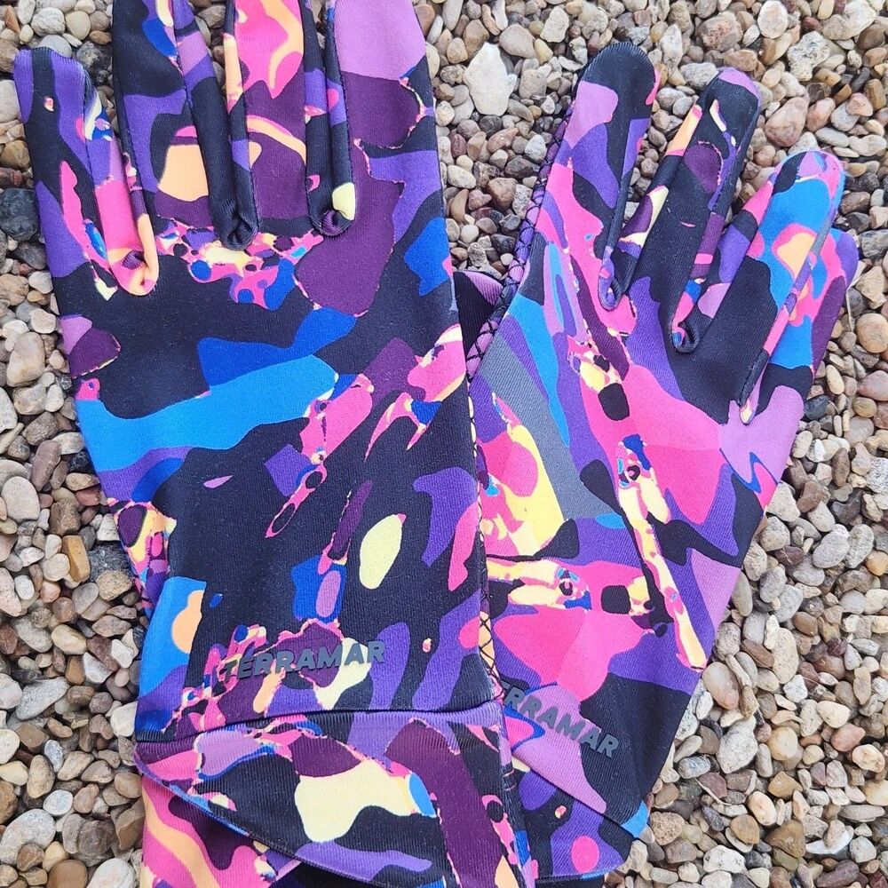 Terramar Climasense 3.0 Gloves Colorful Camo Womens Size Large Rising Sun W9218